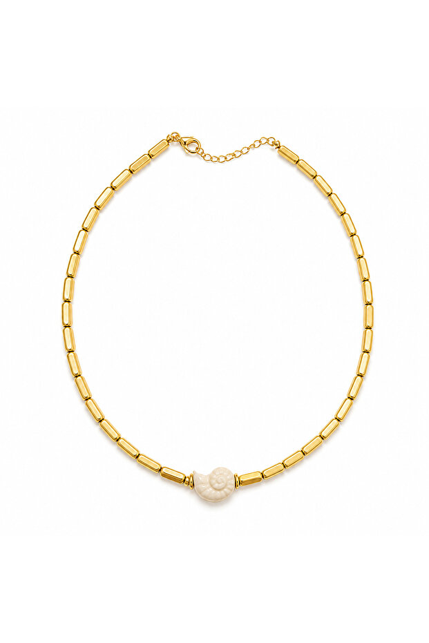 Gold Oyster Necklace