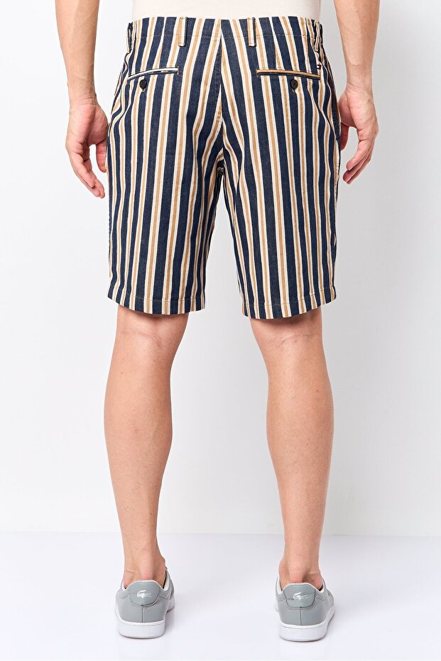 Men Stripe Basic Shorts, Multicolor - 4