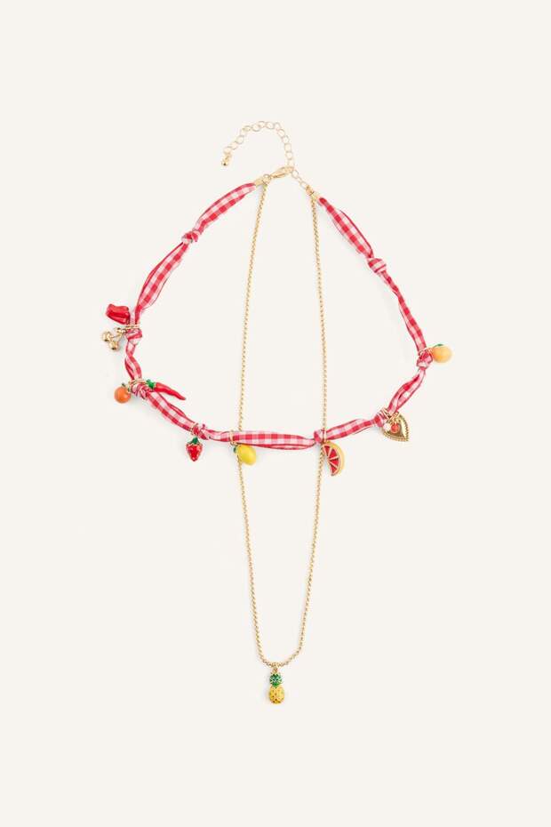 Women's 2-Piece Fruit Patterned Necklace G5809Axns