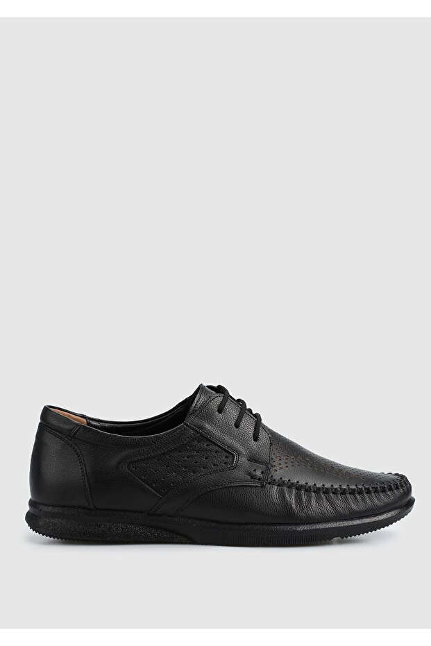 Black Leather Men's Shoes