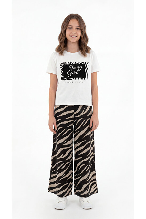 Being Girly Printed Girls' Top and Bottom Set