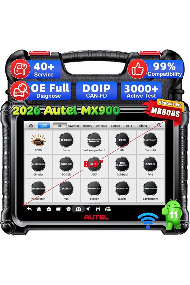 جهاز اجهزة فحص السيارات ماسح ضوئي ثنائي الاتجاه MaxiCheck MX900 OBD2، تم تحديثه من MK900 MK808 MK808S MK808BT، يعمل بنظام أندرويد 11، يحتوي على أكثر من 40 وظيفة، أداة فحص تشخيصية لجميع الأنظمة، .