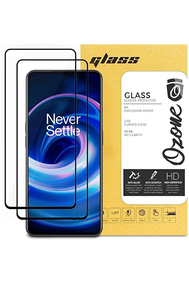 (Pack of 2) Tempered Glass Screen Protector For OnePlus 10R 5G, 9H Hardness Full HD Coverage Scratch Resistant Touch Sensitive Screen Guard
