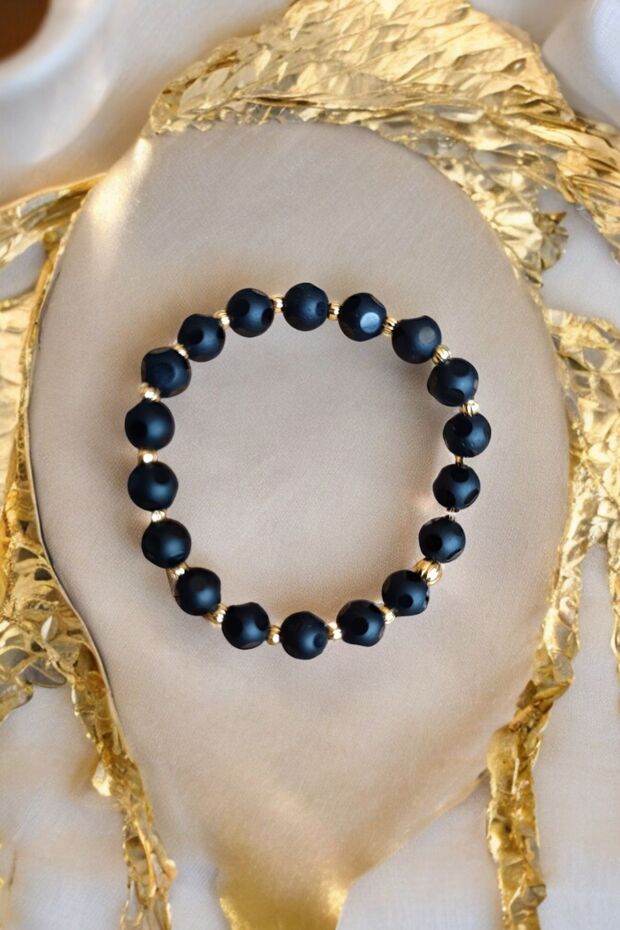 Mirrored Onyx Stone Bracelet Dorika Bracelet Men's Bracelet Women's Bracelet Lucky Bracelet