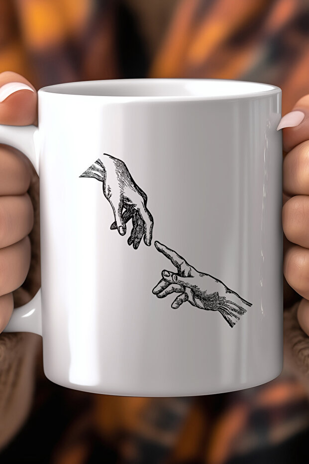 330ml Printed White Ceramic Mug Cup with Love and Affection Theme