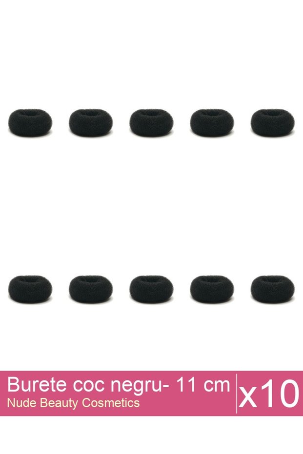 Set 10x Burete coc negru- 11 cm diametru