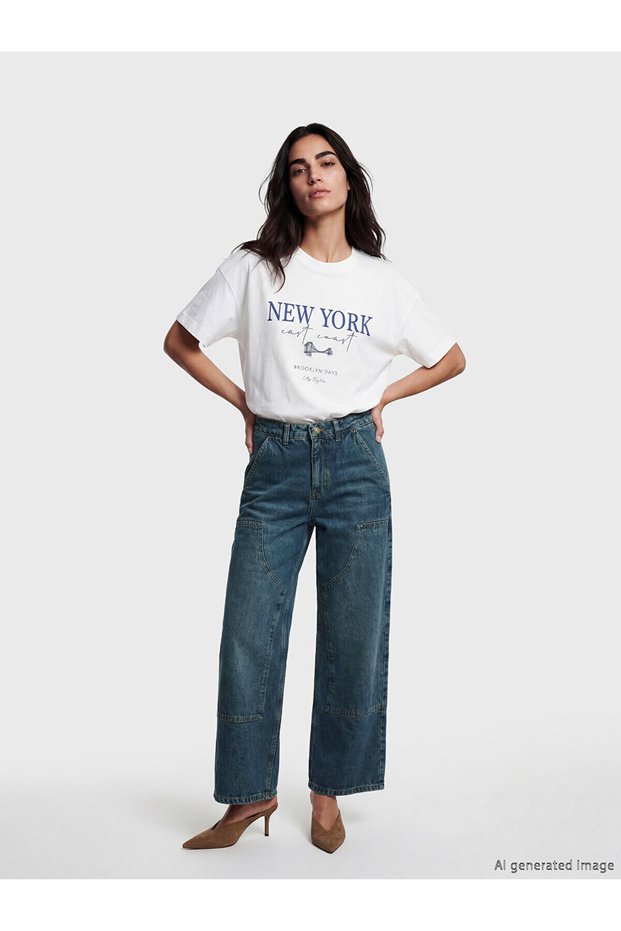 Vizyon New Season Baggy Fit Women's Jean Pants