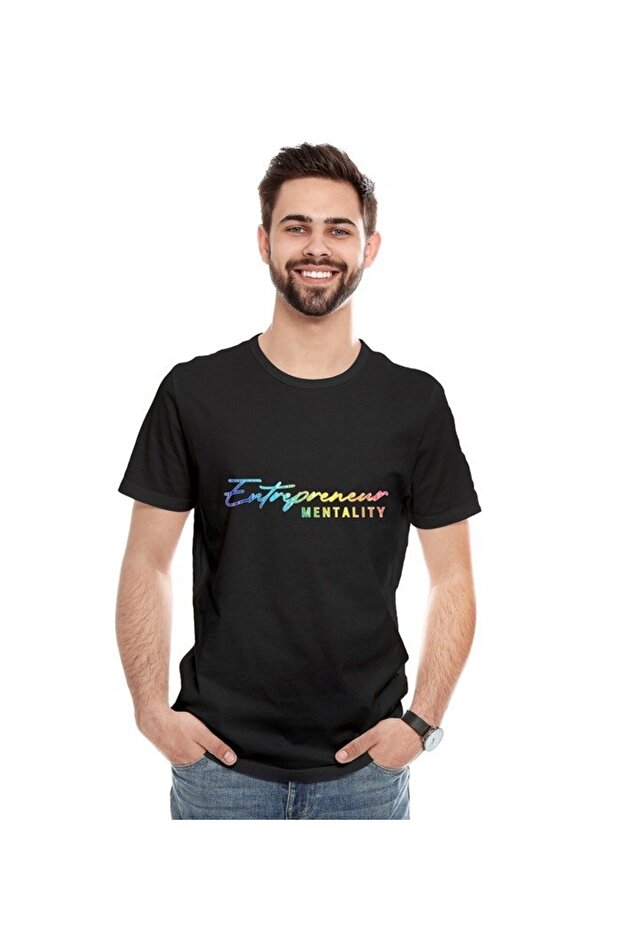 Unisex Printed Design T-Shirt (Entrepreneur Mentality)| Round Neck Regular Fit T-shirt