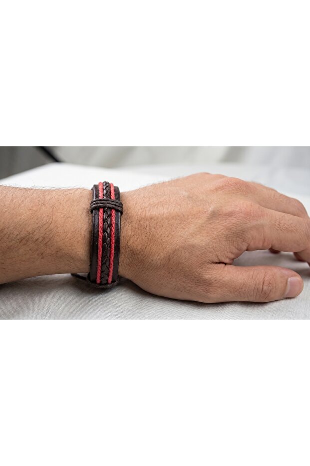 Men’s Multi-Layer Braided Bracelet – Adjustable Casual Fashion Wristband