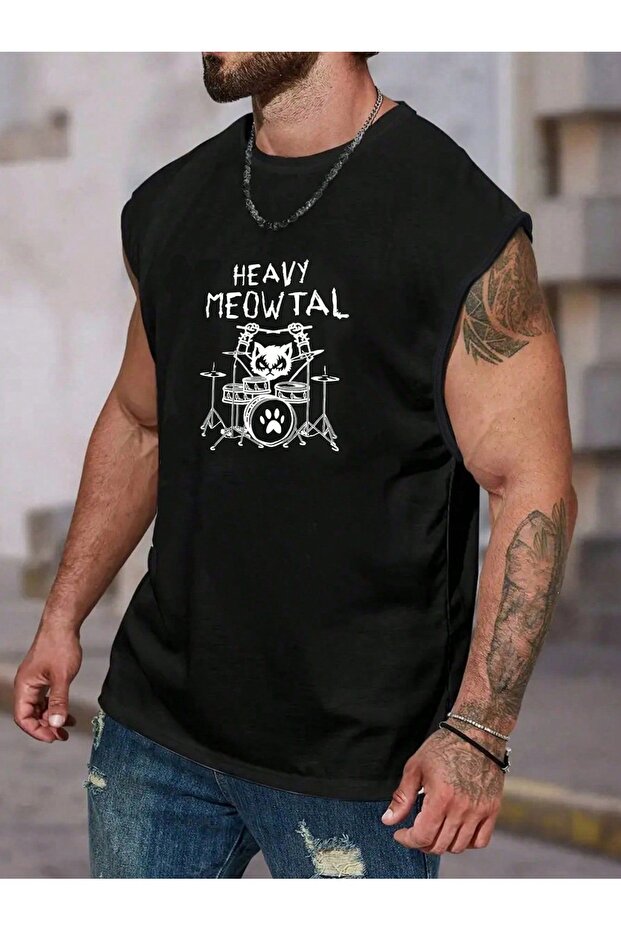 Men's oversized crew neck sleeveless t-shirt - longline