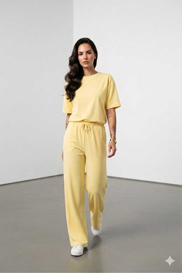 2-Piece Wide Leg New Season Modal Set - Top and Bottom Set