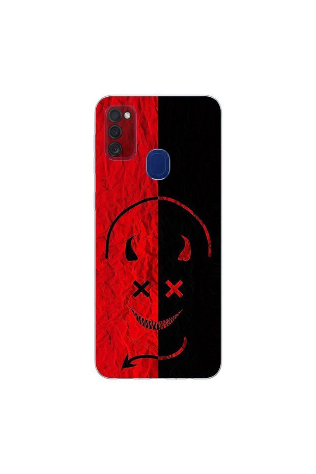 Samsung Galaxy M21 Compatible Devil 2 Design Transparent Case