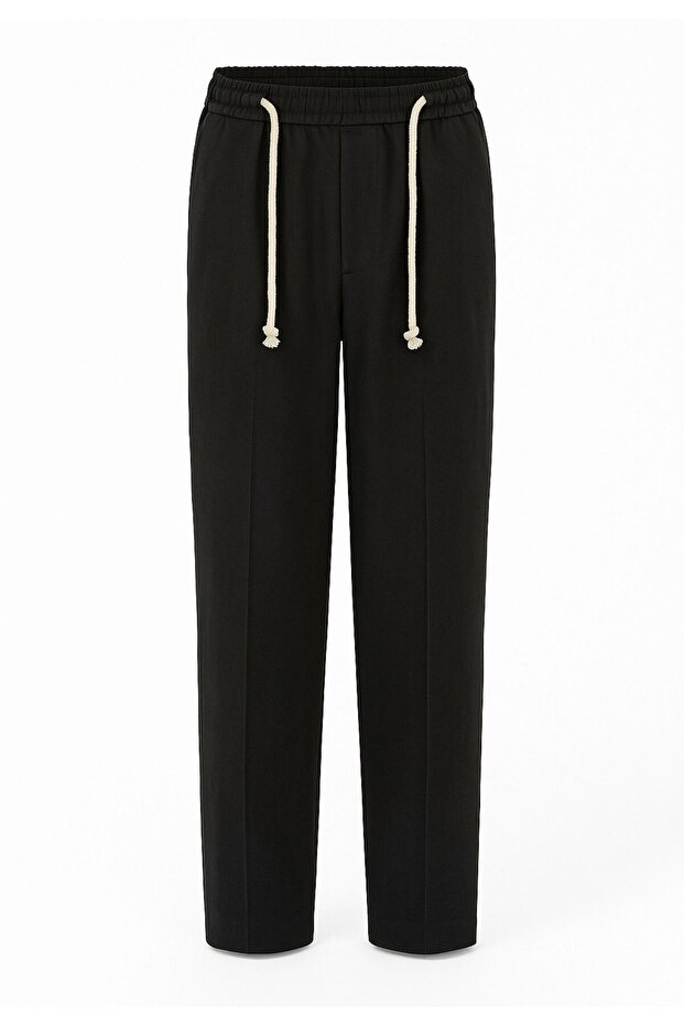 Baggy lyocell pants with belt detail