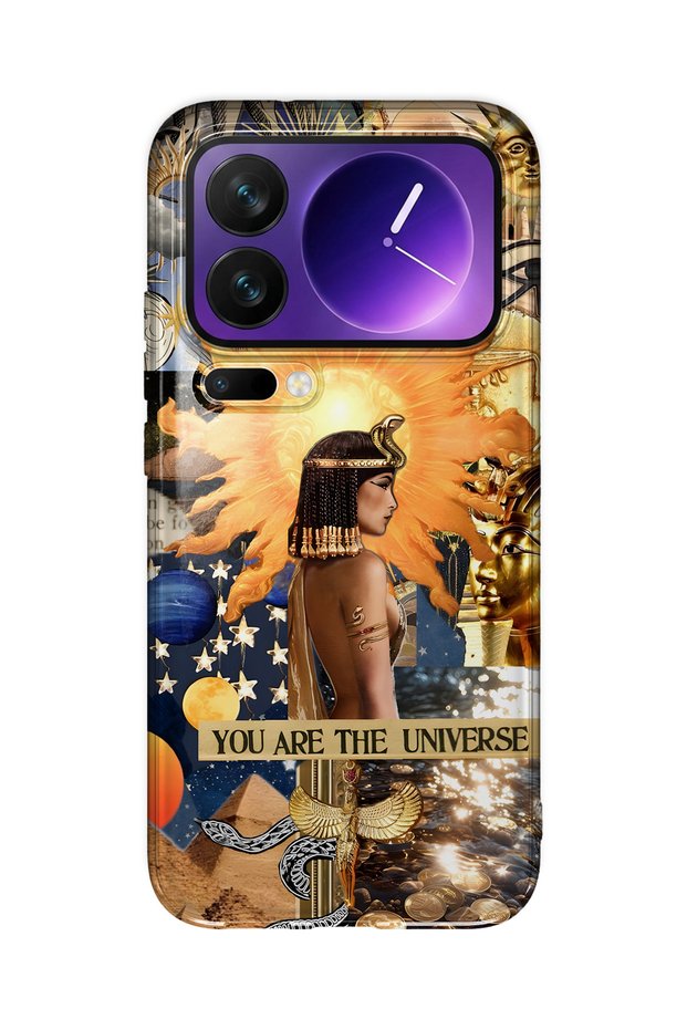 Xiaomi 17 Pro Max Compatible Cleopatra Patterned Transparent Phone Case