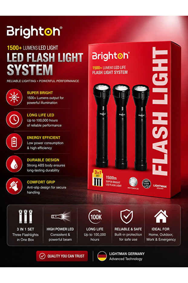 مصباح LED بهيكل دوار وشعاع ضوئي نهاري بارد - أداء طويل الأمد