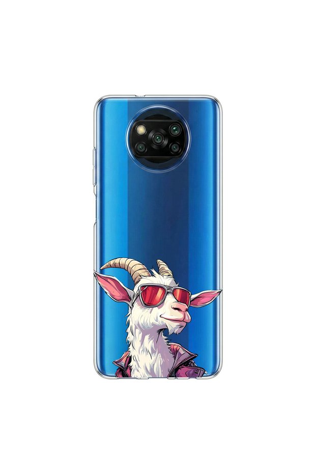 Poco X3 Pro Compatible Cool Animal 5 Design Transparent Case
