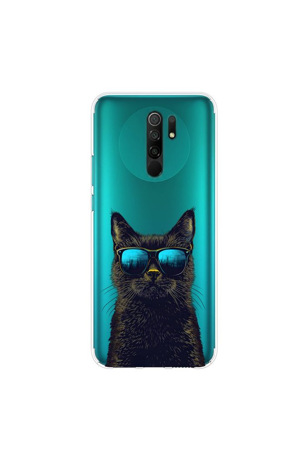 حافظة شفافة متوافقة مع Redmi 9 بتصميم Cool Animal 6