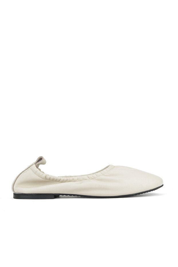 , Women's Genuine Leather Ballerinas 1611059Z0901 Beige
