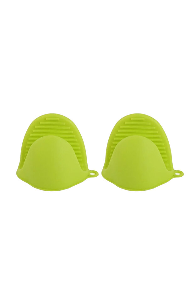 Green 2Pcs Oven Gloves Silicone Heat Resistant Cooking Pinch Mitts Potholder for Kitchen Cooking & B