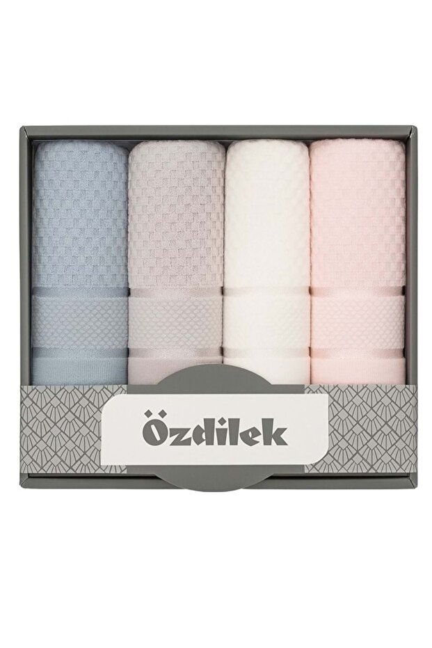 4-Piece Bright Boxed Colorful Hand-Face Towels, Soft and Stylish (50X90)