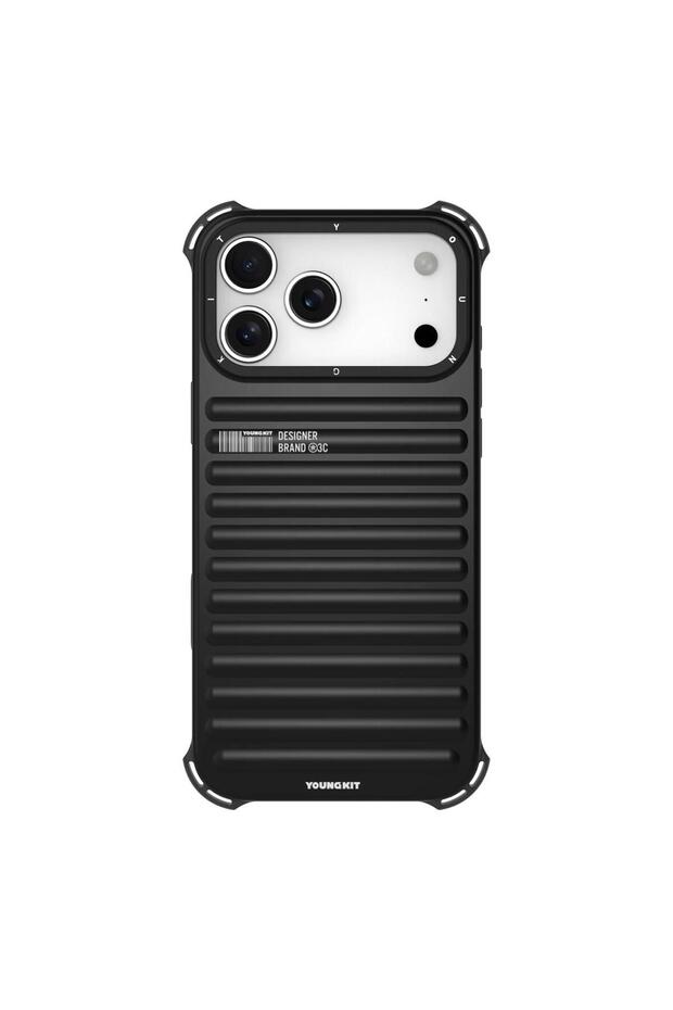 True Color Magnetic Luggage-Inspired Case - Premium Textured Slim Fit Cover for iPhone 17 Pro