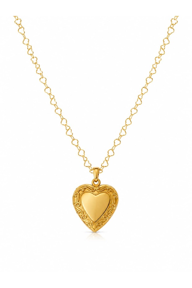 Vintage Heart Medallion Necklace