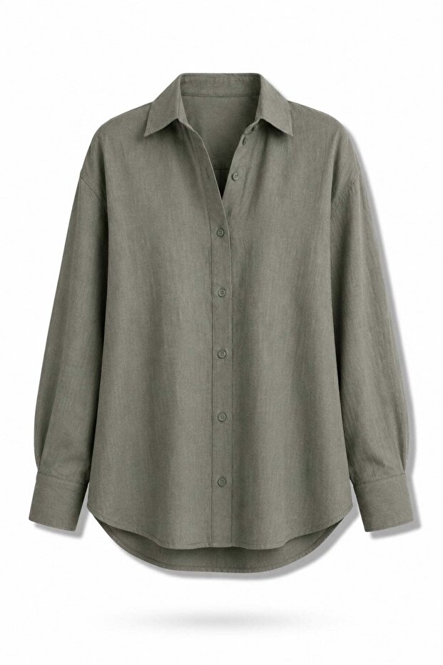 Khaki Oversize Shirt 1012