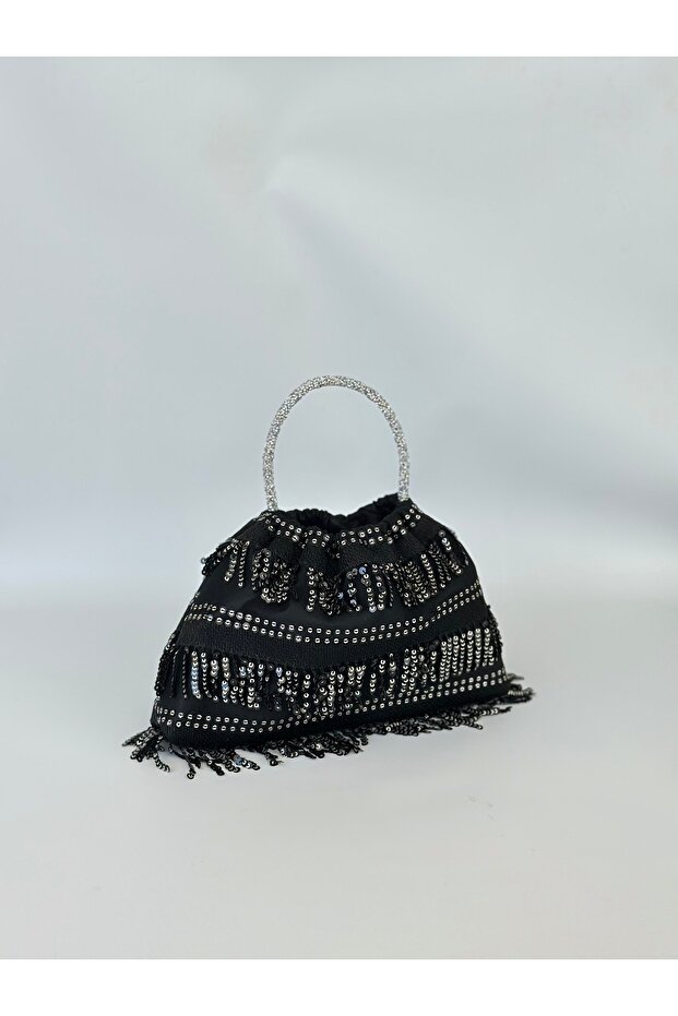 Sequined Portfolio Evening Dress Clutch Bag