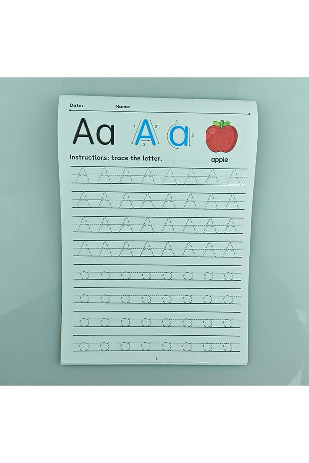 1Pc 32-Page English Alphabet Tracing Book Abc Preschool English Cartoon Exercise Book 26 Letters Upp