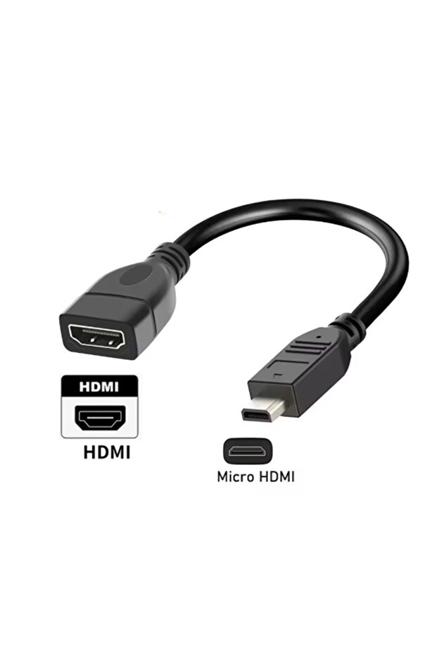 0.15 black Micro HDMI To HDMI Data Transmission Line Micro HDMI To HDMI Female Adapter Cable Raspber