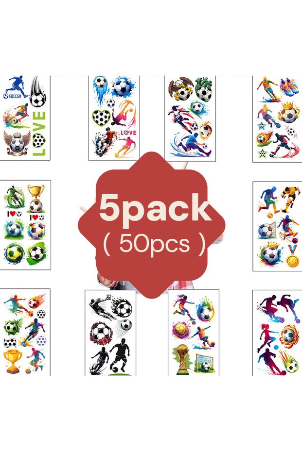Bandai 5pack 10pcs/pack Cool colour Football series Tattoo Stickers Birthday Party waterproof Tempor