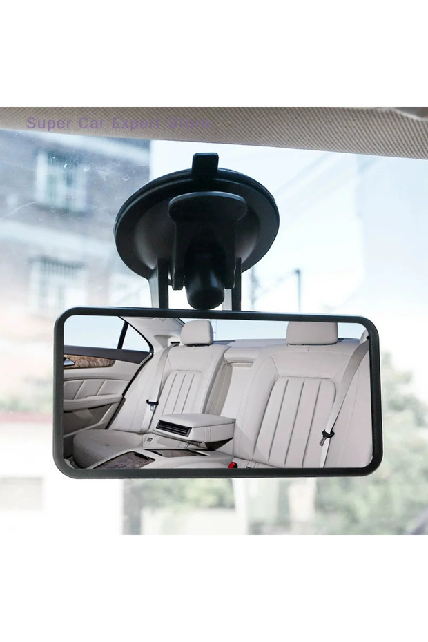 مرآة الرؤية الخلفية ذات الزاوية الواسعة مع كوب شفط عالمي 360 درجة ° حامل هاتف دوار قابل للتعديل بكأس شفط للسيارة