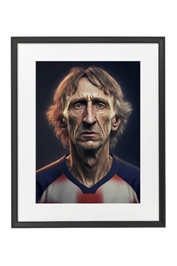 Luka Modric OLD AI Generated , Artifiial Art, Poster with Frame 30x40cm