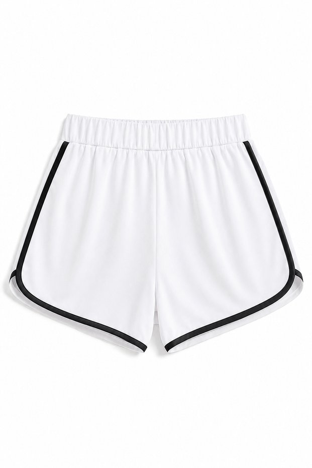 Girl's Ribbed Cotton Shorts Bermuda