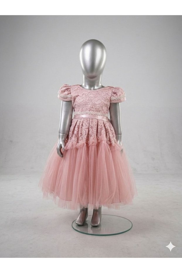 Girl's Evening Dress Princess Model Layered Tulle Birthday Wedding Dress-Aby-0052 New Model