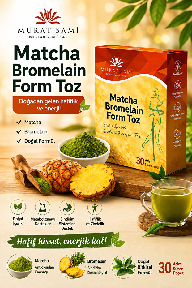 Matcha bromelain form içeçek
