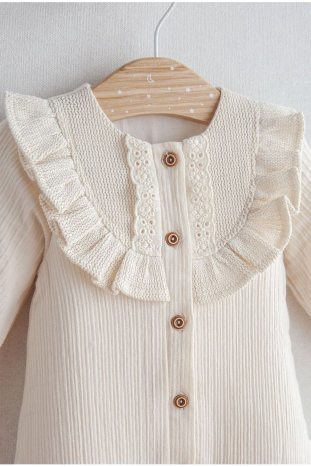 Ecru Ceremony Girl Baby Jumpsuit