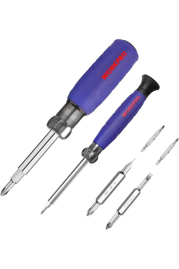 Multifunction Screwdriver Set 2PCS, 6-in-1 Reversible and 4-in-1 Precision Screwdriver