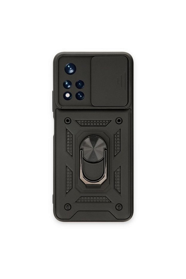 Xiaomi Redmi Note 11t Case with Pars Lens Ring Silicone - Black