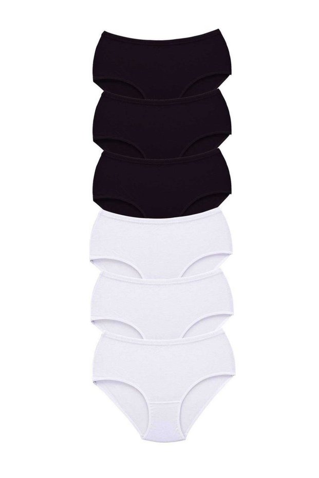 Glb-Stl41414 6 Pieces Tutku Women's High Waist Bato Thick Rubber Panties S4
