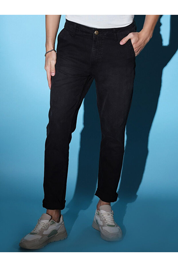 Men Slim Fit Solid Jeans