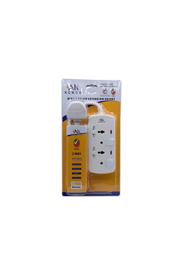 2-Way Extension Socket 2m