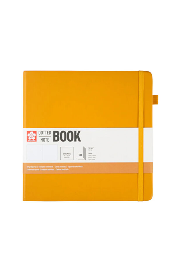 Dotted Notebook Japanese Kerria 20X20Cm 140Gr 80 Sheets Dotted Notebook