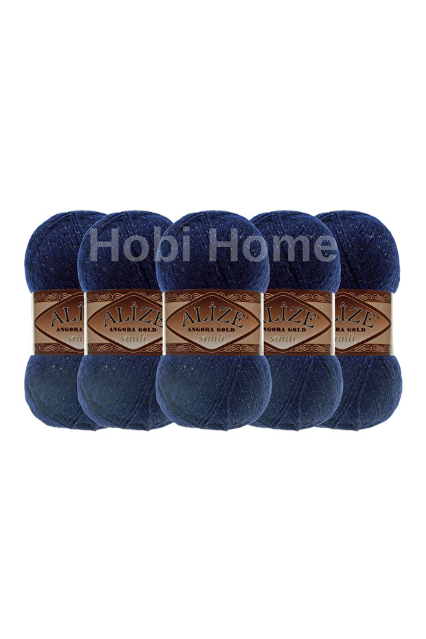 Angora Gold Glitter Hand Knitting Yarn 5-Pack (5 X 100 g) – Yarn for Shawls, Scarves and Cardigans