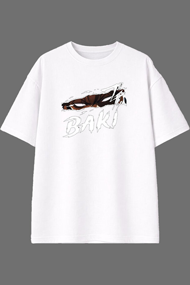 Bakı Gözler Design Pre-Printed White Oversize T-Shirt