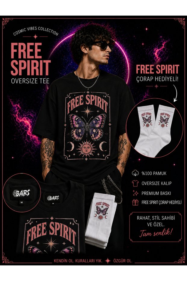 Free Sipirit Unisex Oversize Premium T-Shirt | Socks with Gift