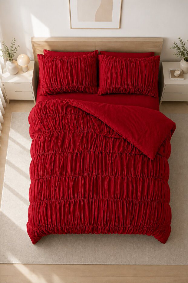Riva Drawstring Double Duvet Cover Set | 200 X 220 cm