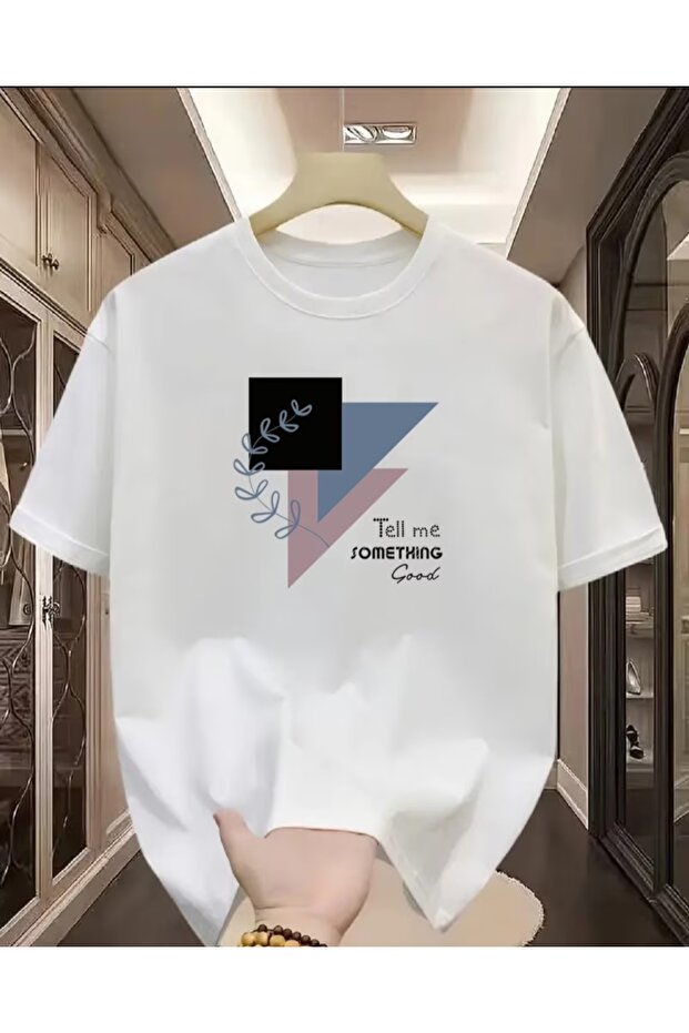 Men's Oversize T-Shirt – Tell Me Something Good Printed Modern Design