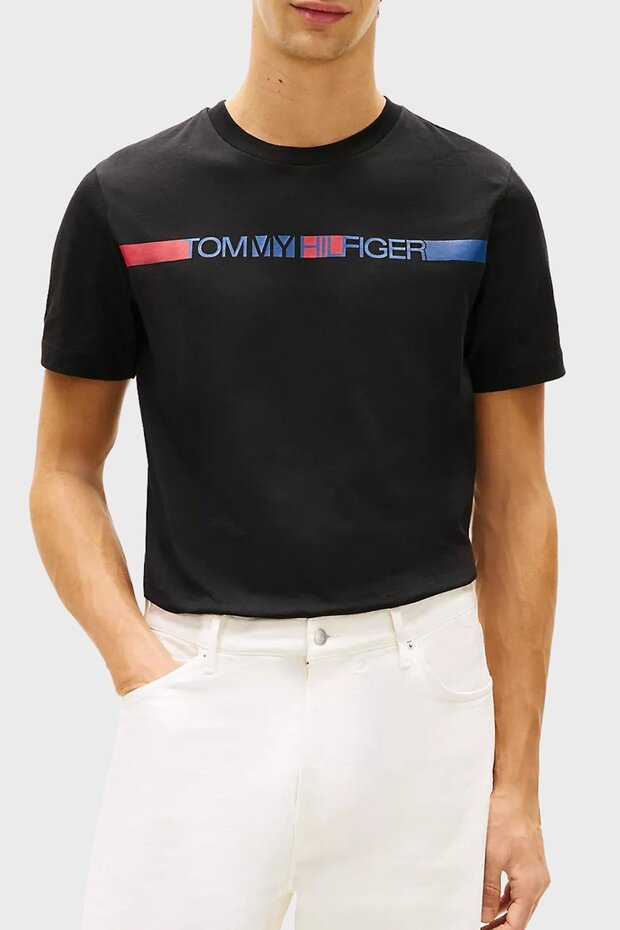 Mw0Mw42368 Brand Love Stripe Men's T-Shirt