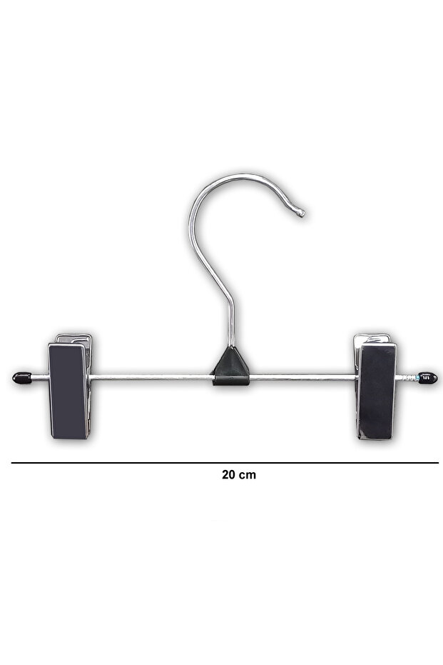 10 Pieces of Nickel Plated Hangers, Galvanized Wire, Skirt and Trouser Hangers 20 cm